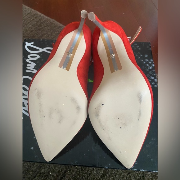 Sam Edelman Dorinda Red Suede Pump Size 8 1/2 - Picture 7 of 7